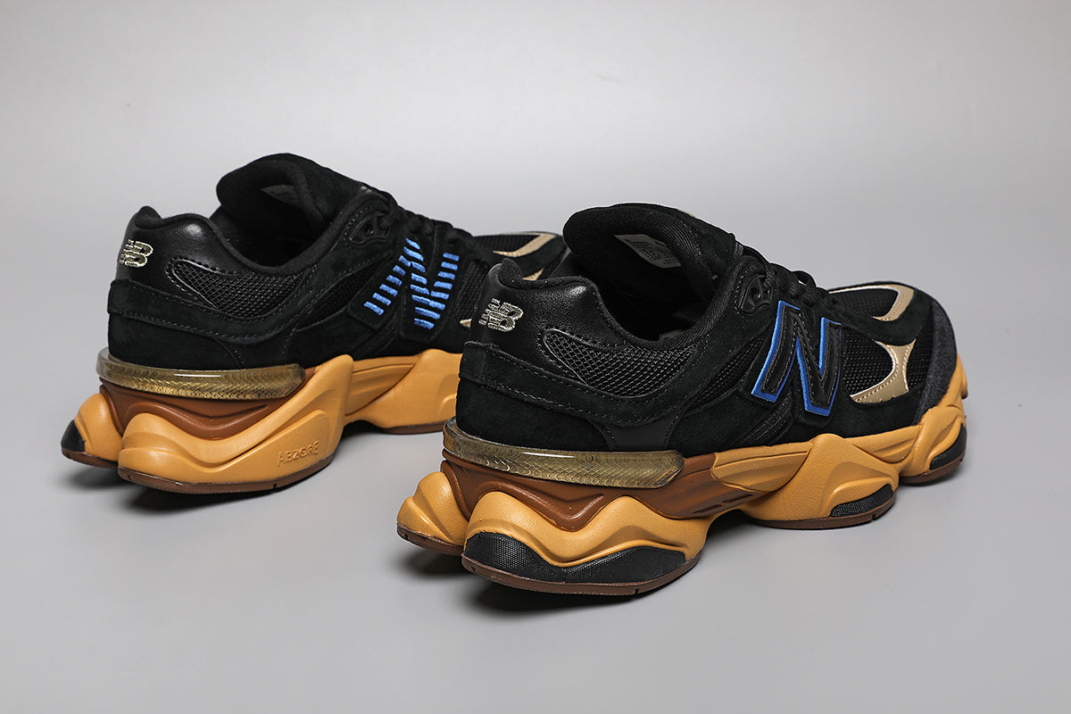 New Balance 9060 Unisex strigaskór Svartir og gulir