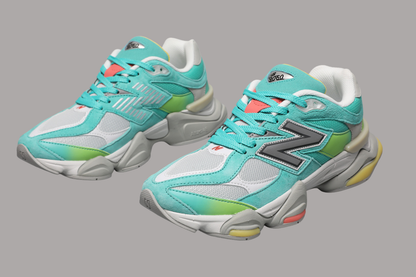 New Balance 9060 Unisex Turnschlappen Cyan Burst