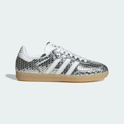 Sneakers Chrome Cuir Metallise Effet Craquele